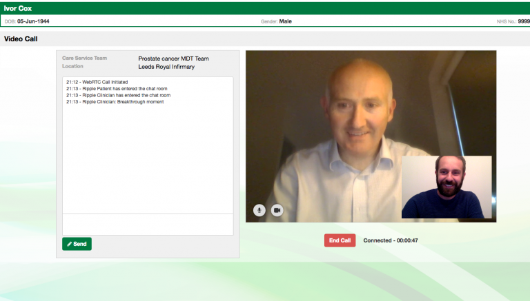 Patient View via WebRTC